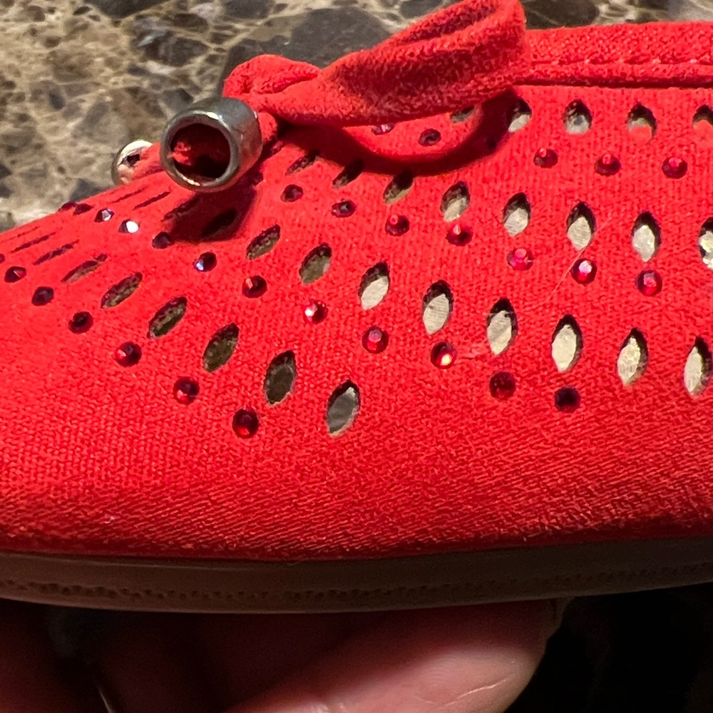 J.Renee -flat shoes sz 9.5 in red - Picture 7 of 13